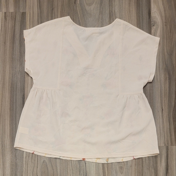 Savanna Jane White Embroidered Summer Top Blouse women's size small - Picture 2 of 6
